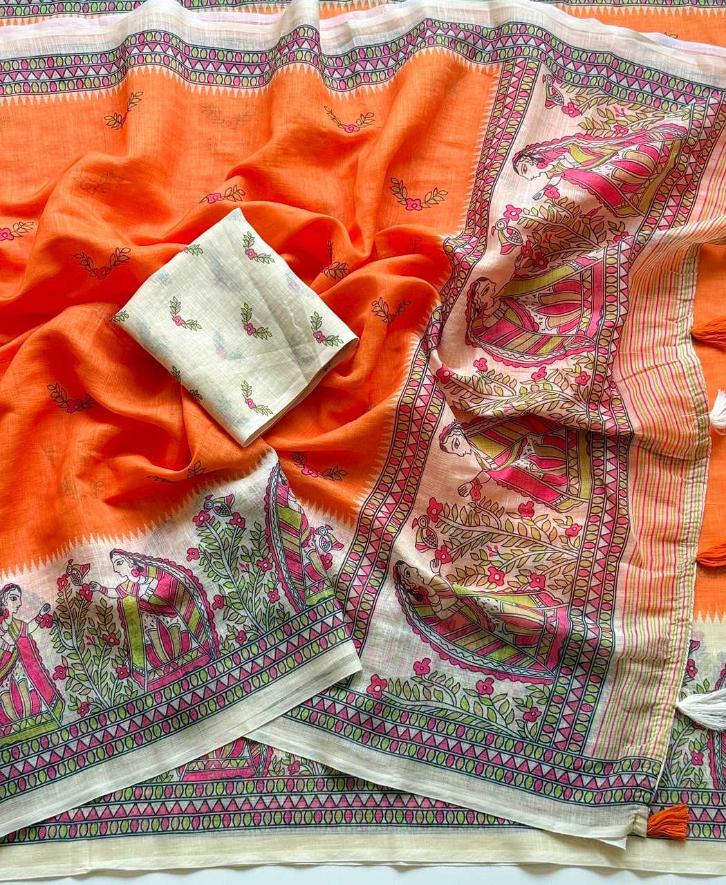 Linen Designer Saree