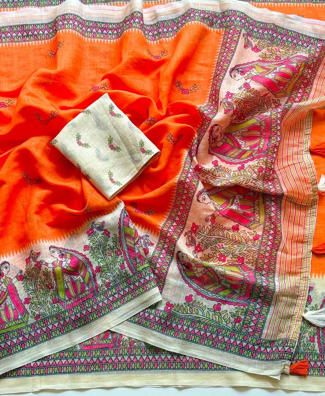 Linen Designer Saree