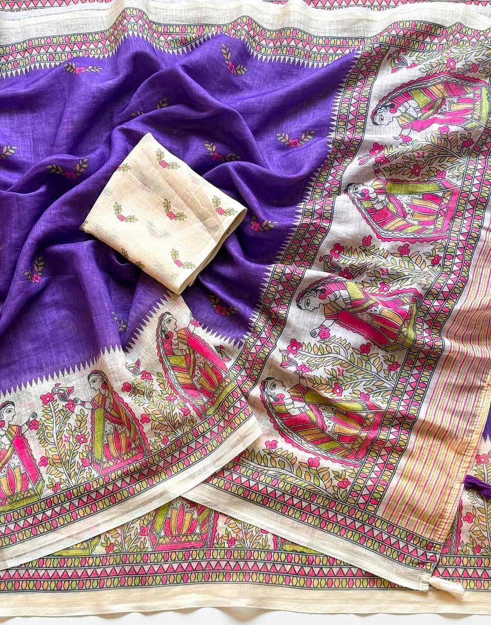 Linen Designer Saree