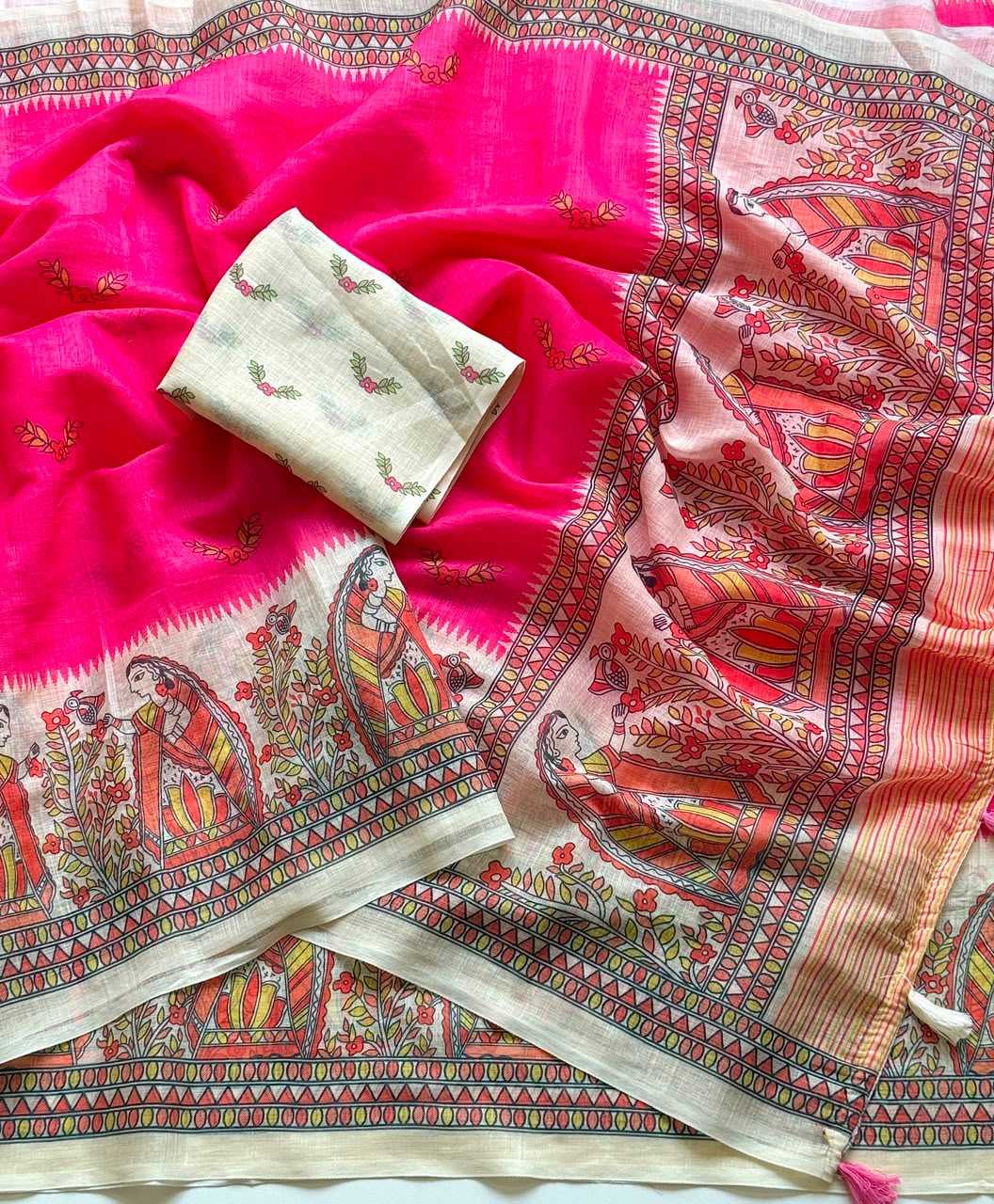 Linen Designer Saree