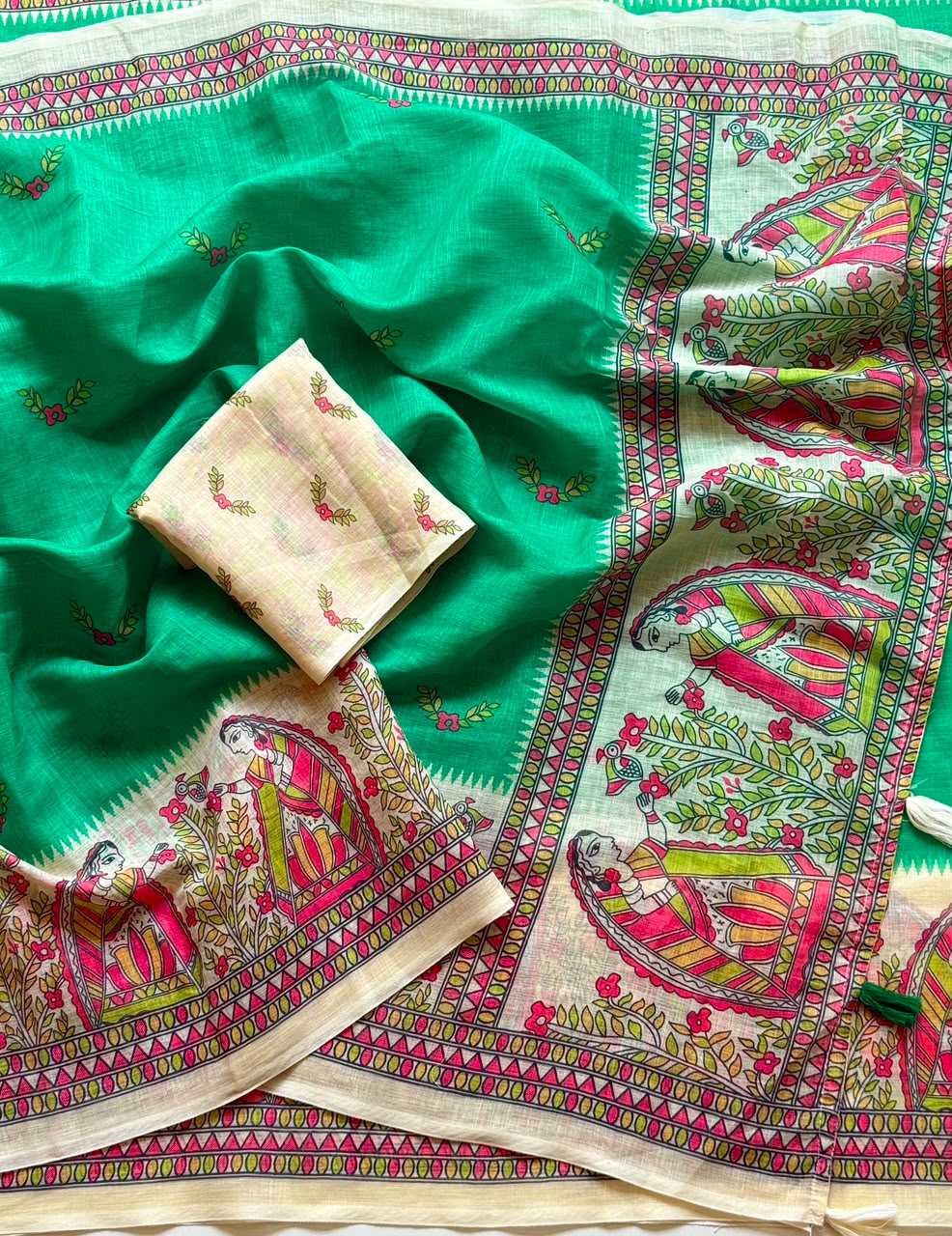 Linen Designer Saree