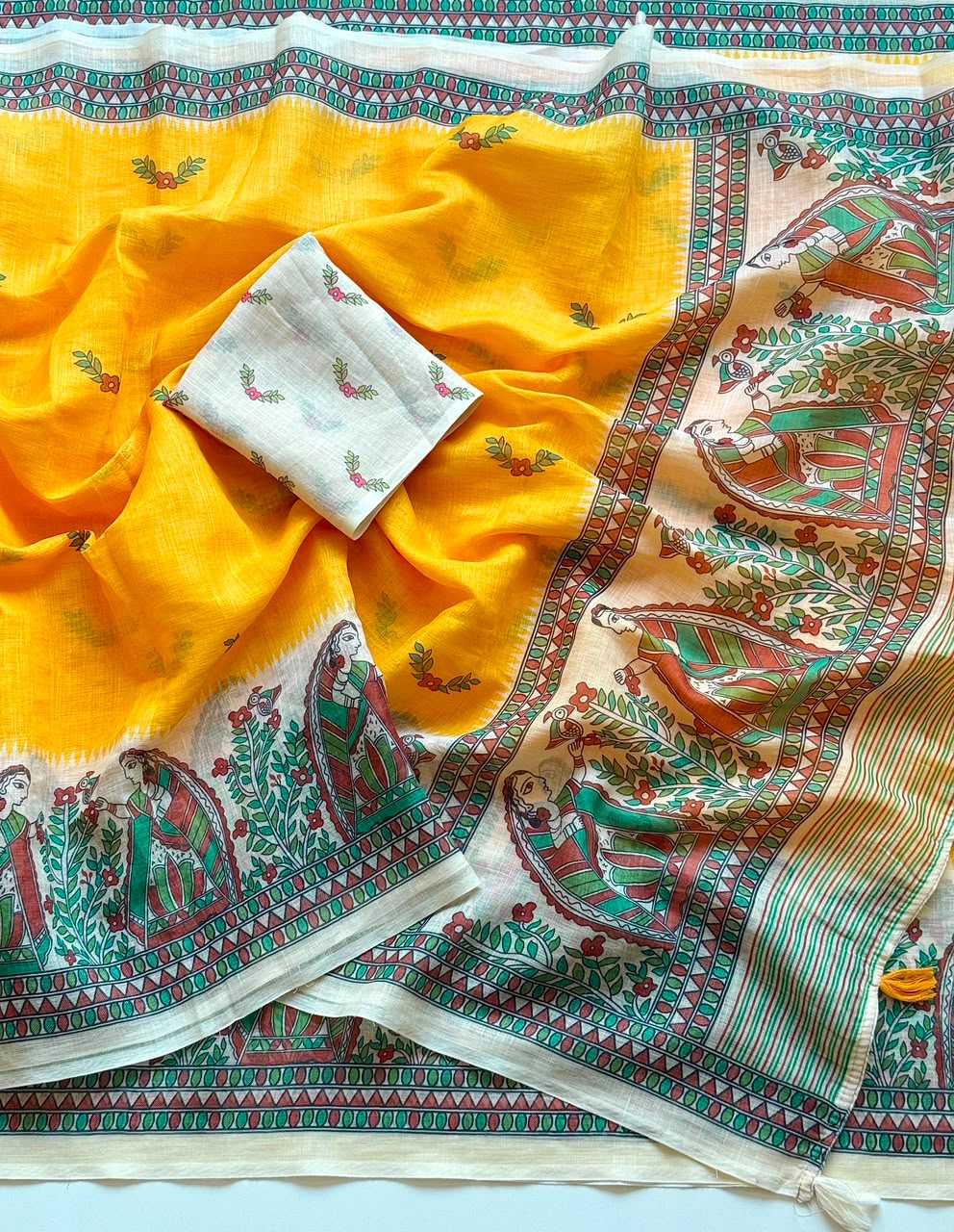 Linen Designer Saree