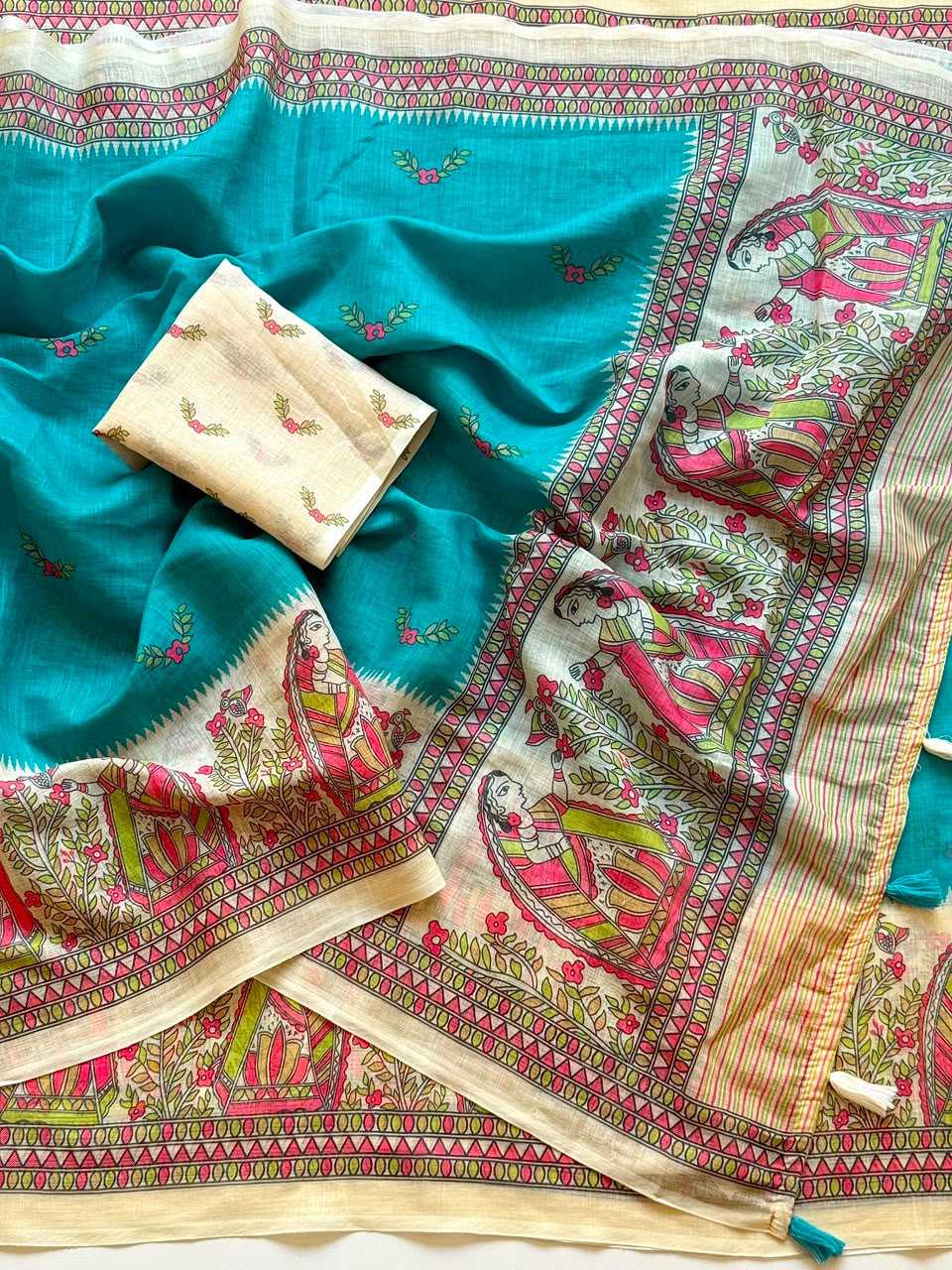 Linen Designer Saree