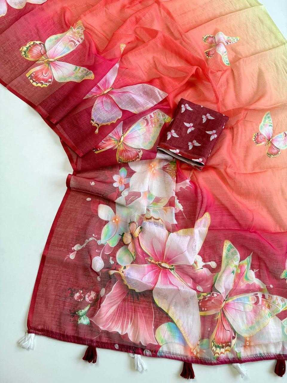 Linen Fancy Saree