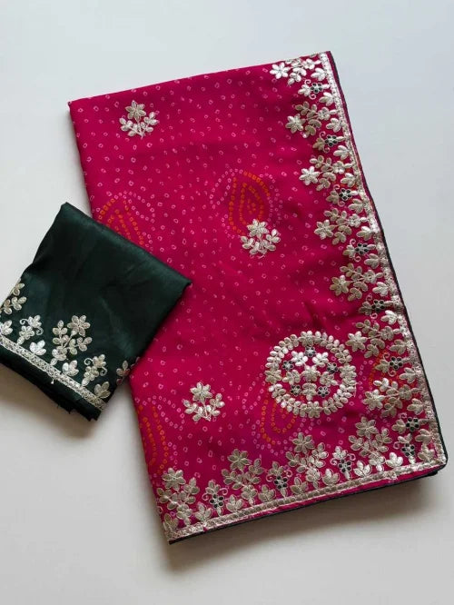 Bandhej Premium Georgette Saree