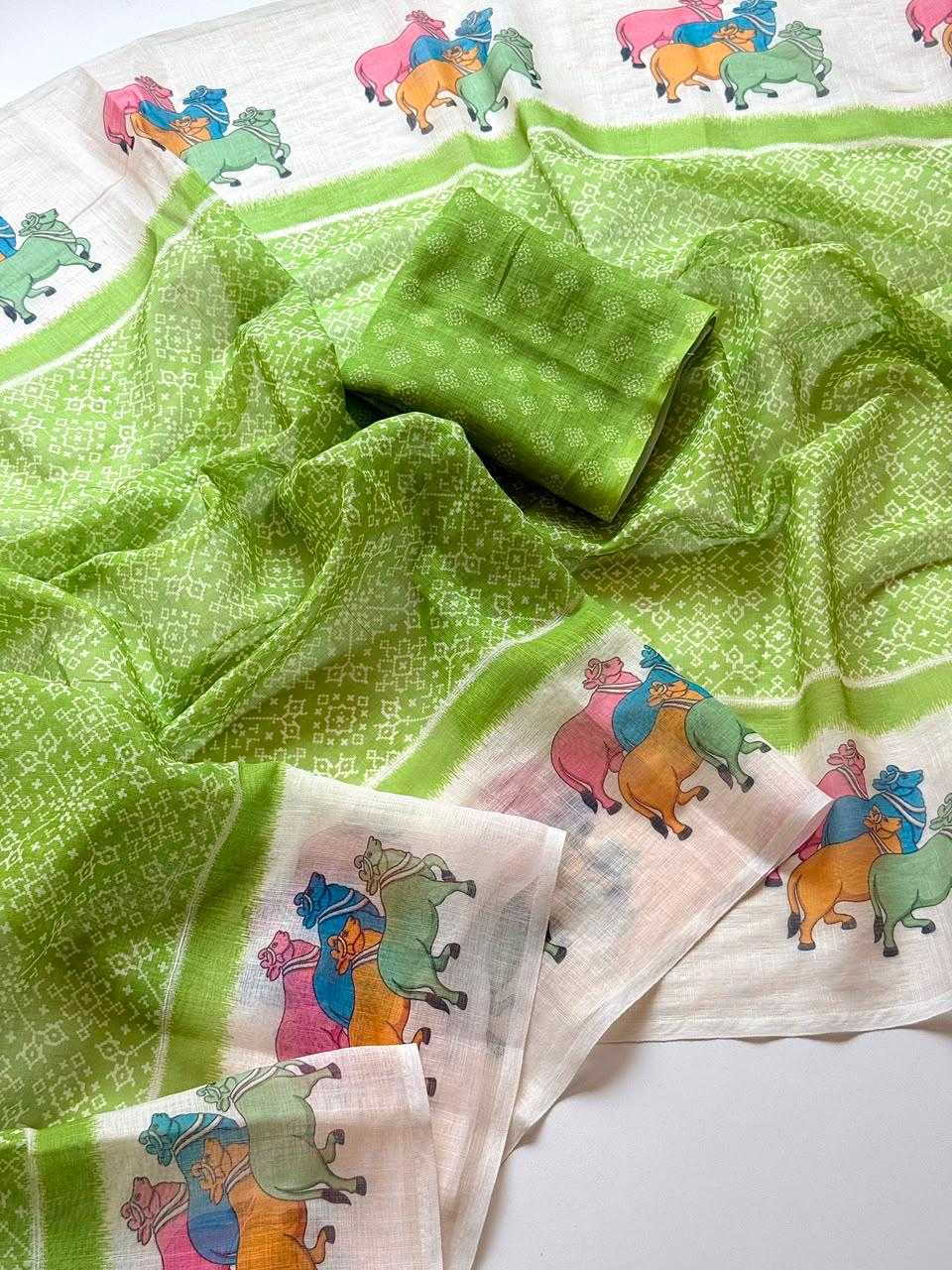 Linen Designer Saree