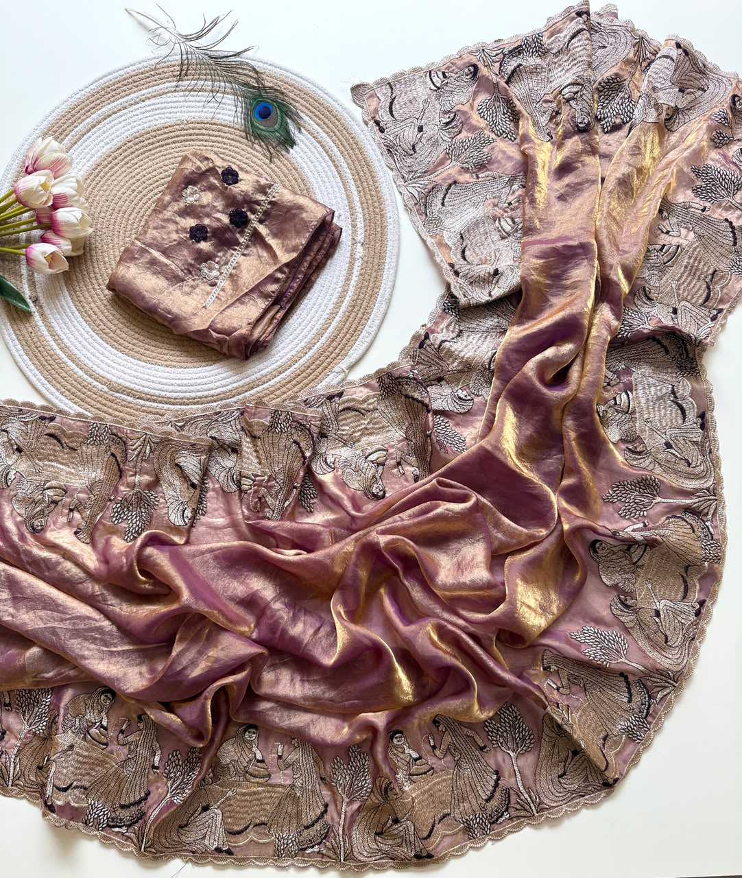 Diya Satin Designer Saree