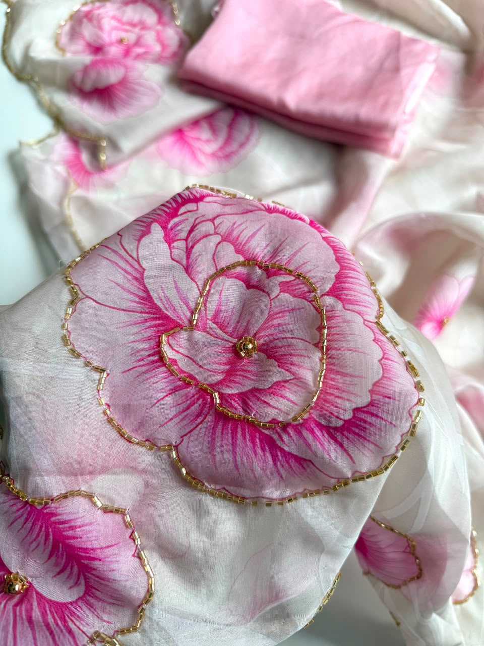Garima Tabby Silk Soft Saree in Lavender Pink