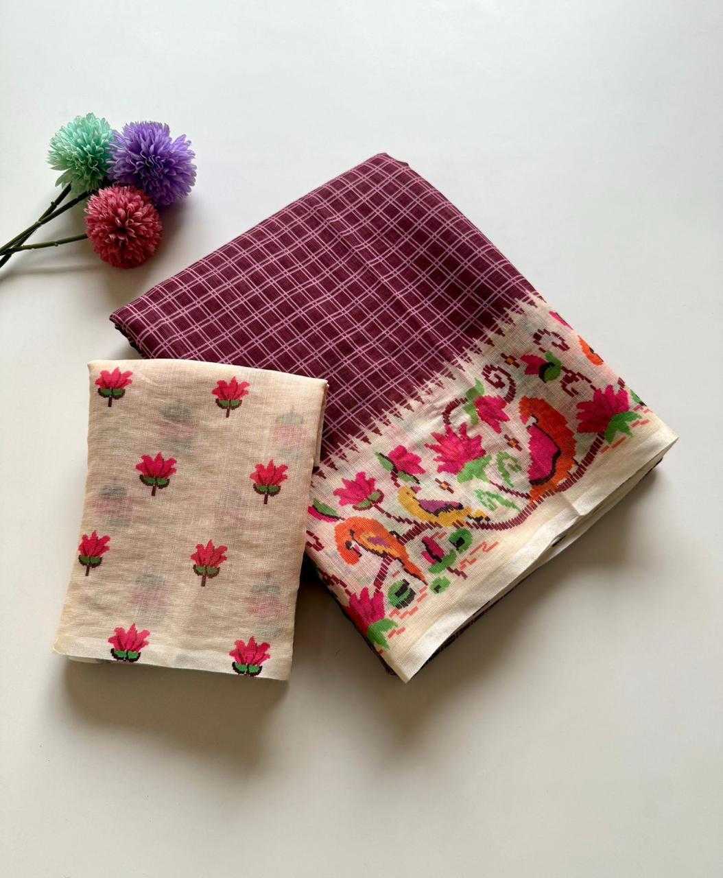 Linen Fancy Saree