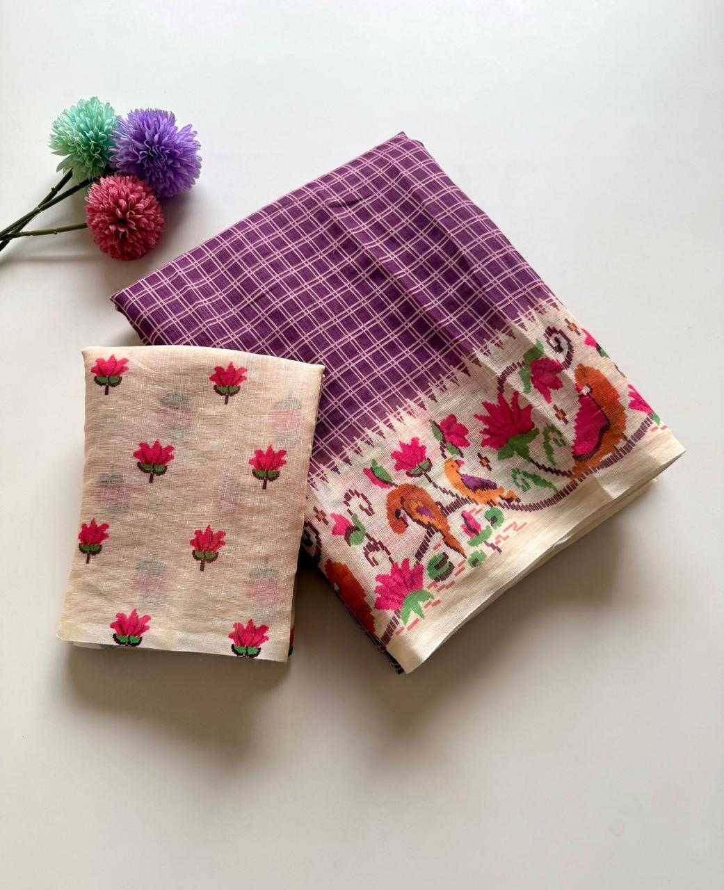 Linen Fancy Saree