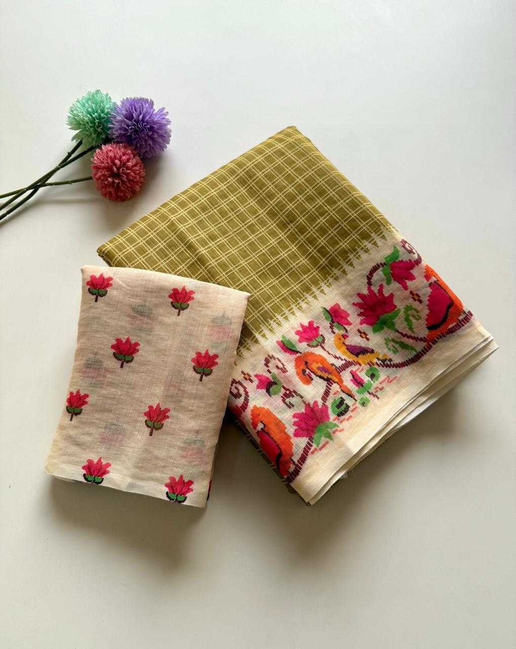 Linen Fancy Saree