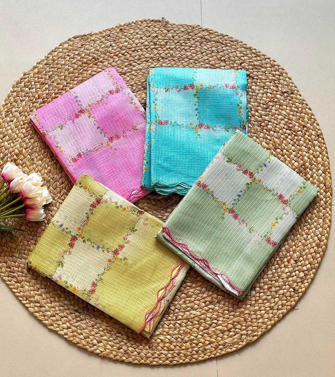 Kota Chex Floral Saree