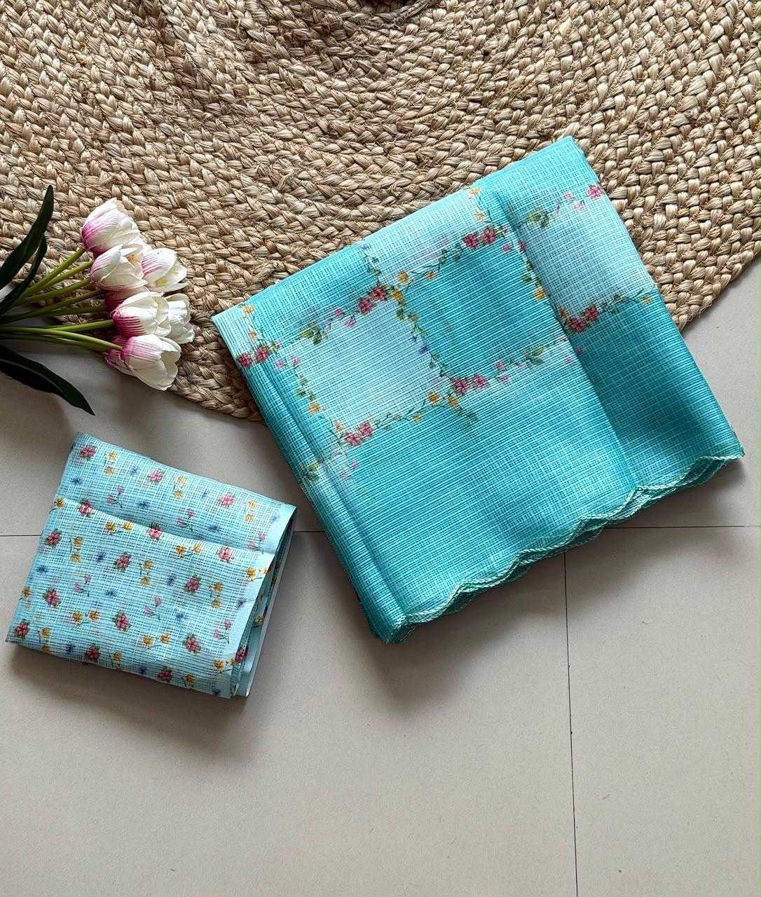 Kota Chex Floral Saree