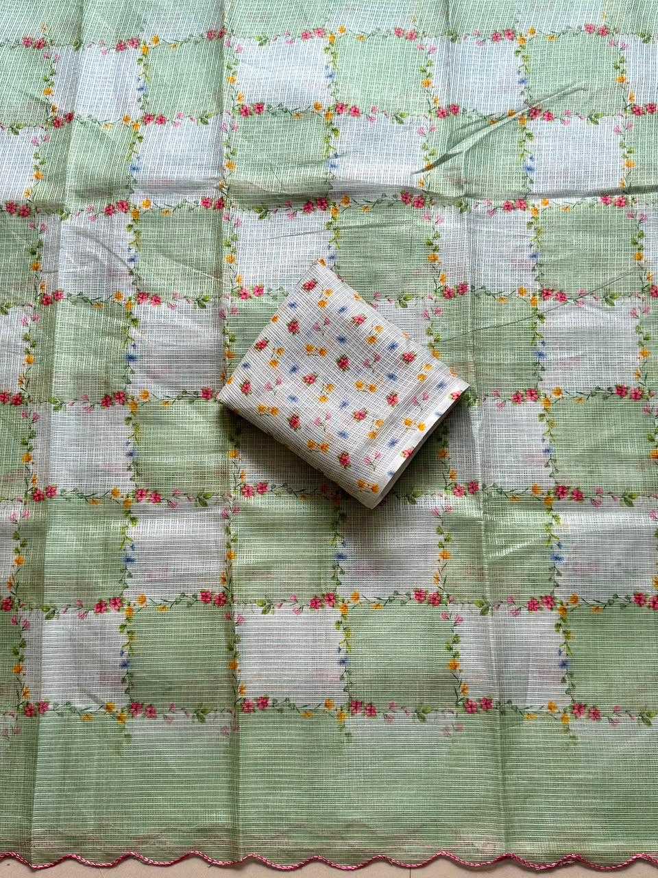 Kota Chex Floral Saree