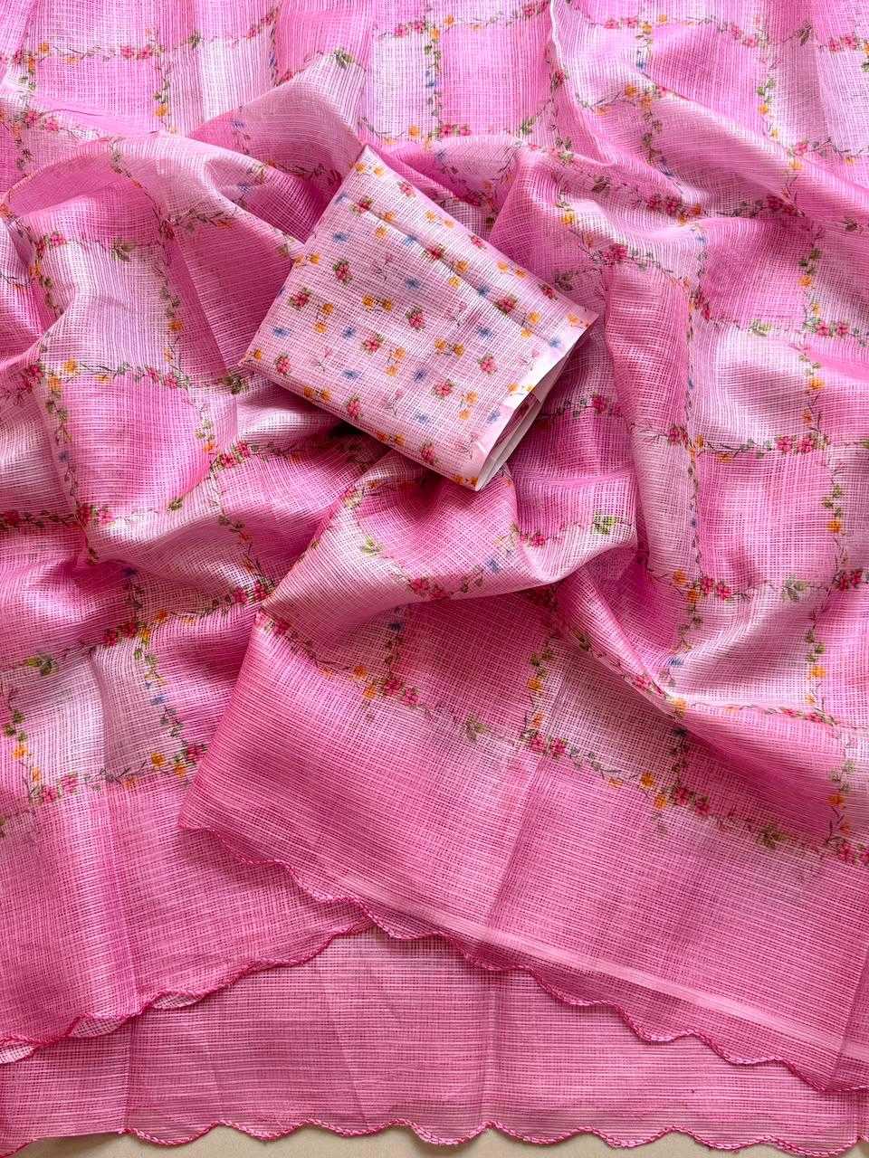 Kota Chex Floral Saree