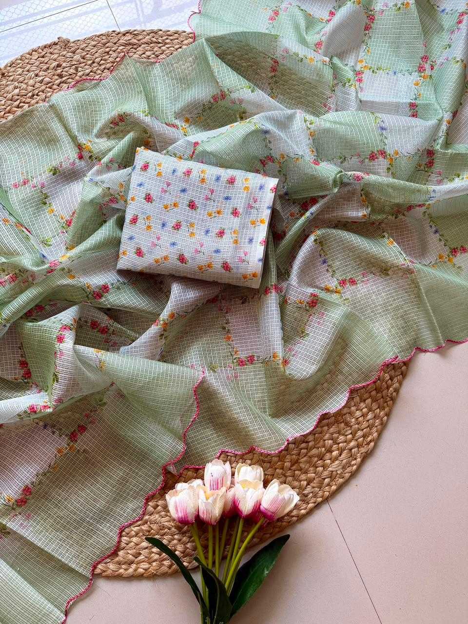 Kota Chex Floral Saree