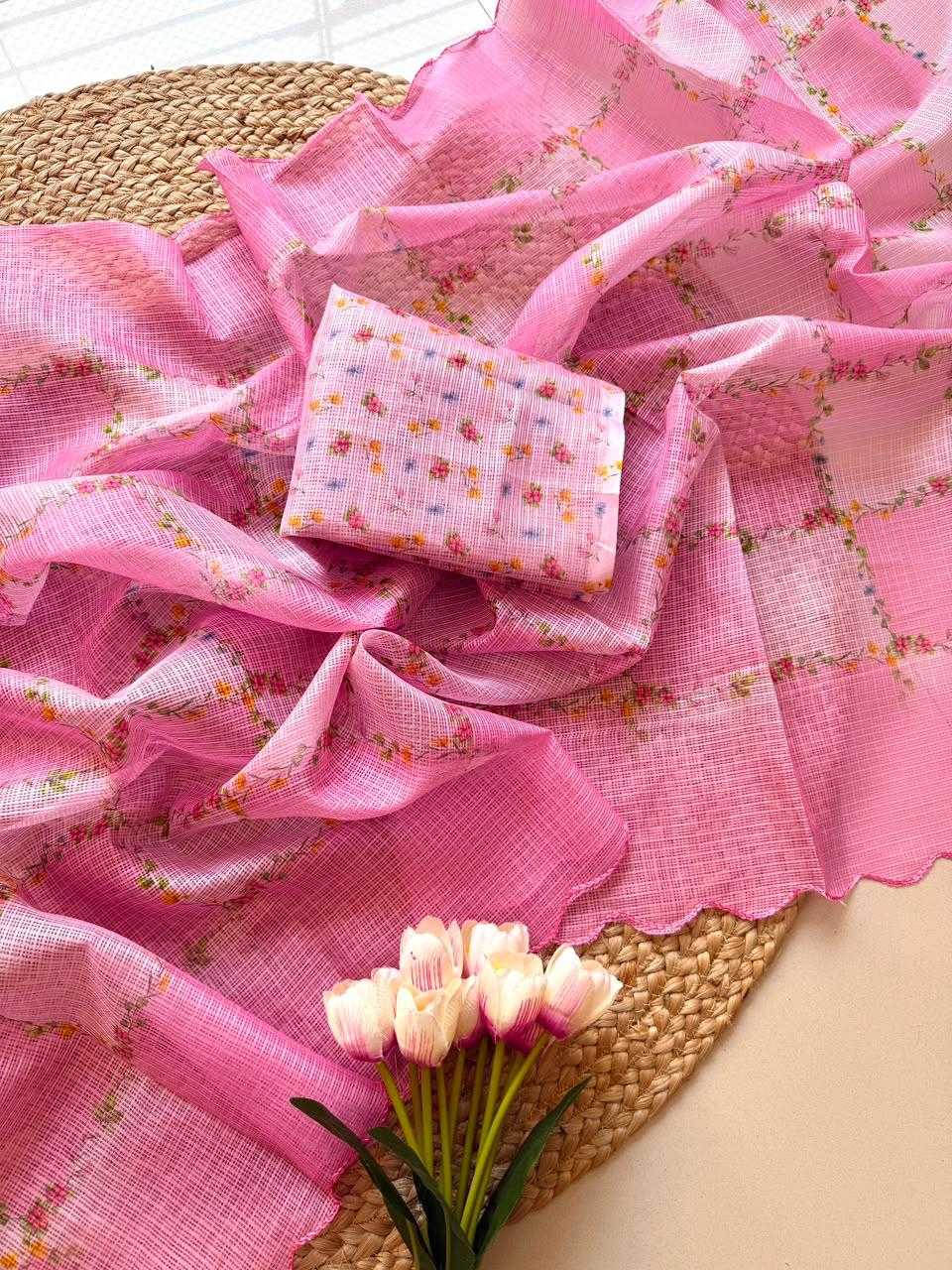 Kota Chex Floral Saree