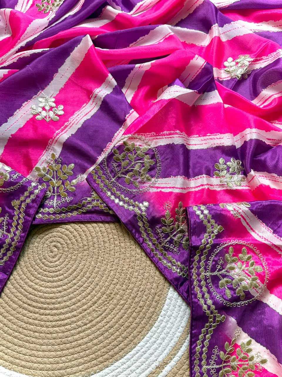 Laheriya Chinon Designer Saree