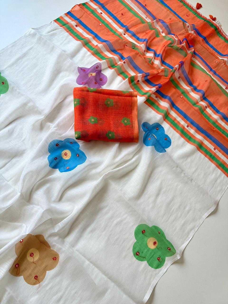 Linen Fancy Saree