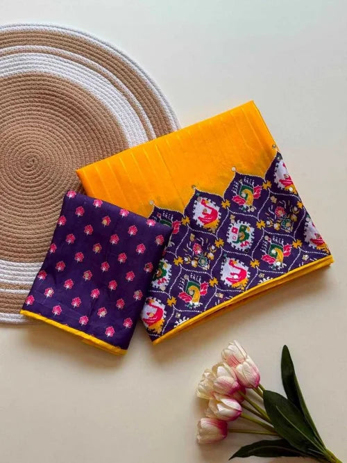 Patola Tussar Silk Heavy Saree