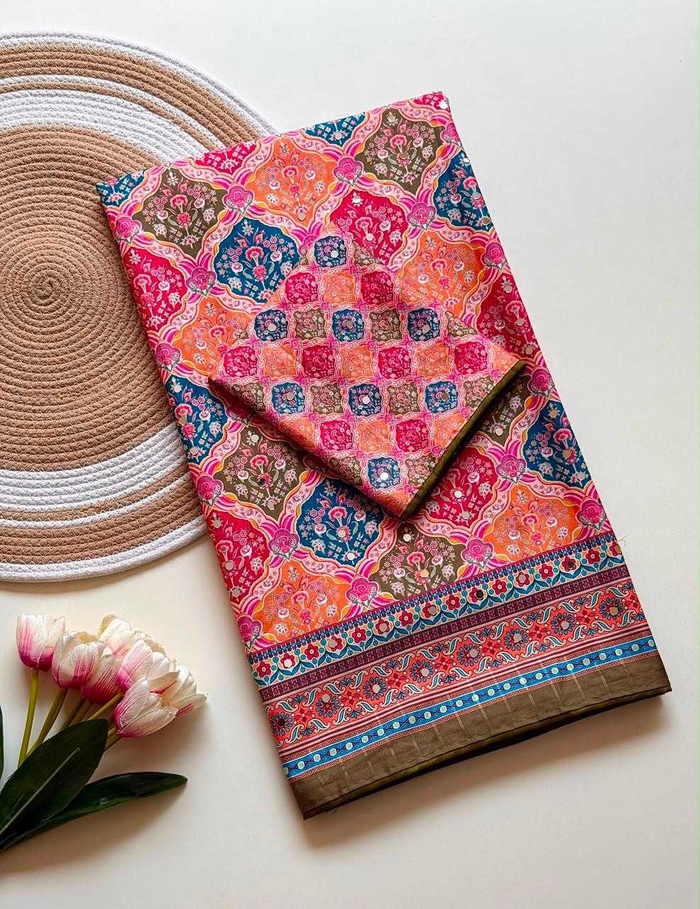 Tussar Silk Printed Saree