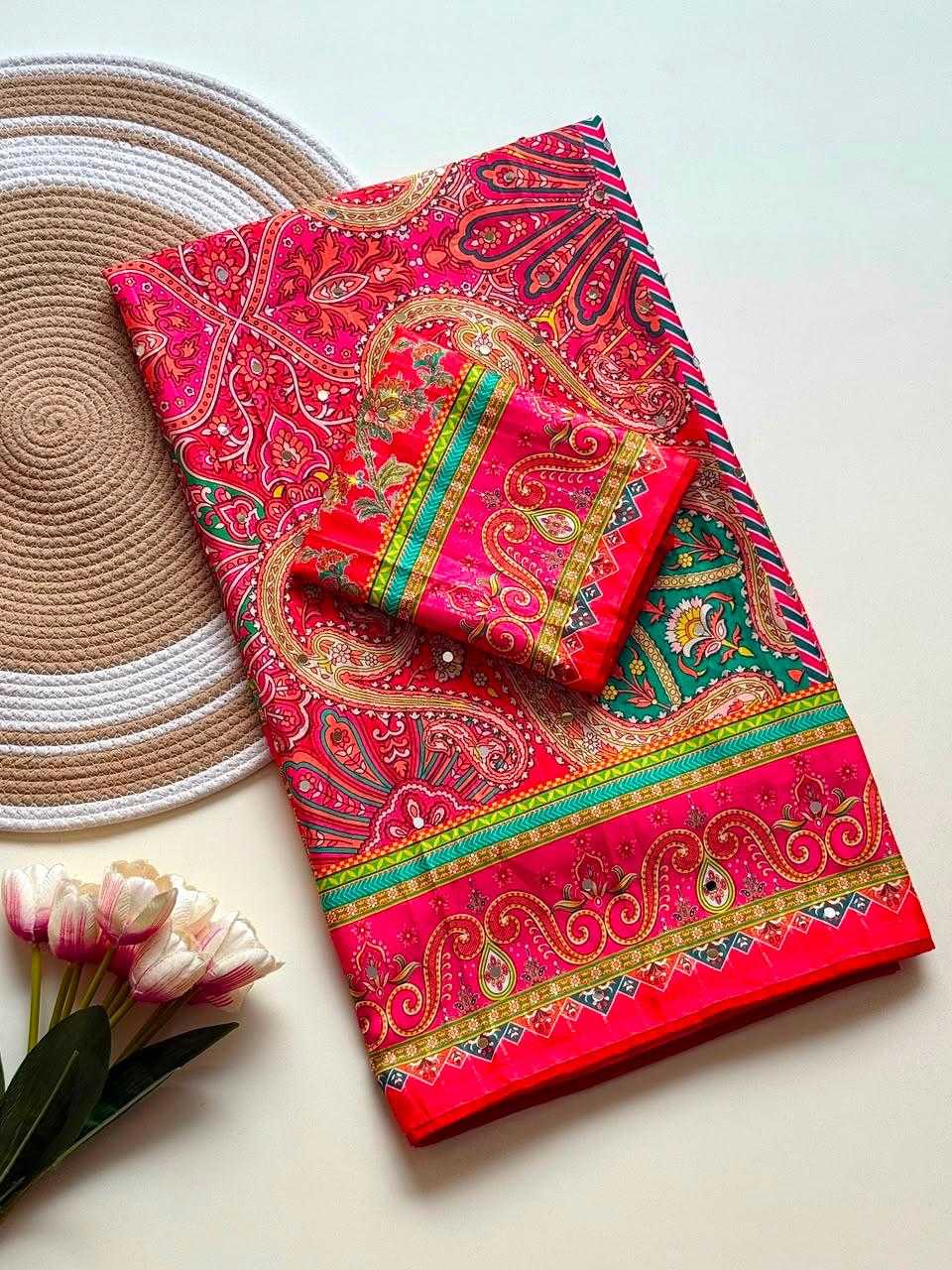 Tussar Silk Printed Saree