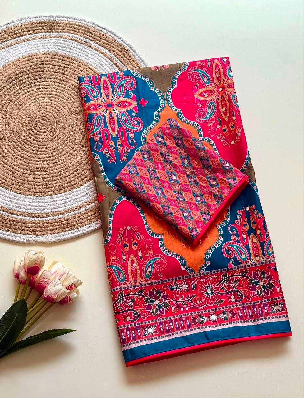 Tussar Silk Printed Saree