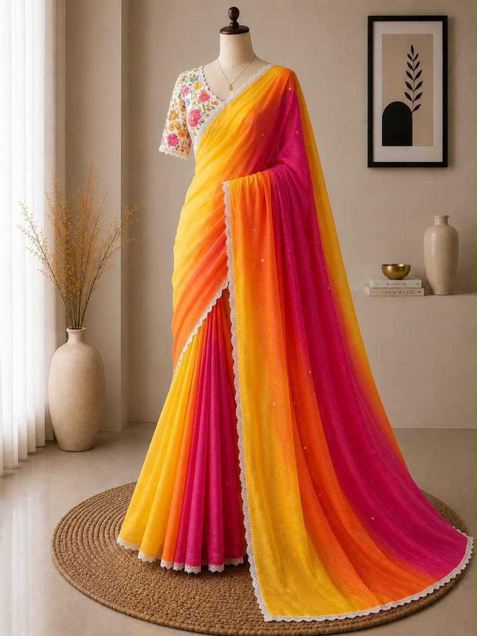 Embroidered Saree
