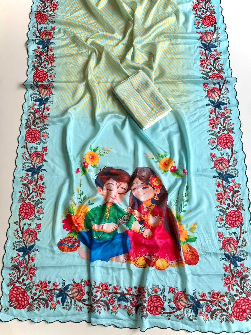 Shinon Silk Printed Saree