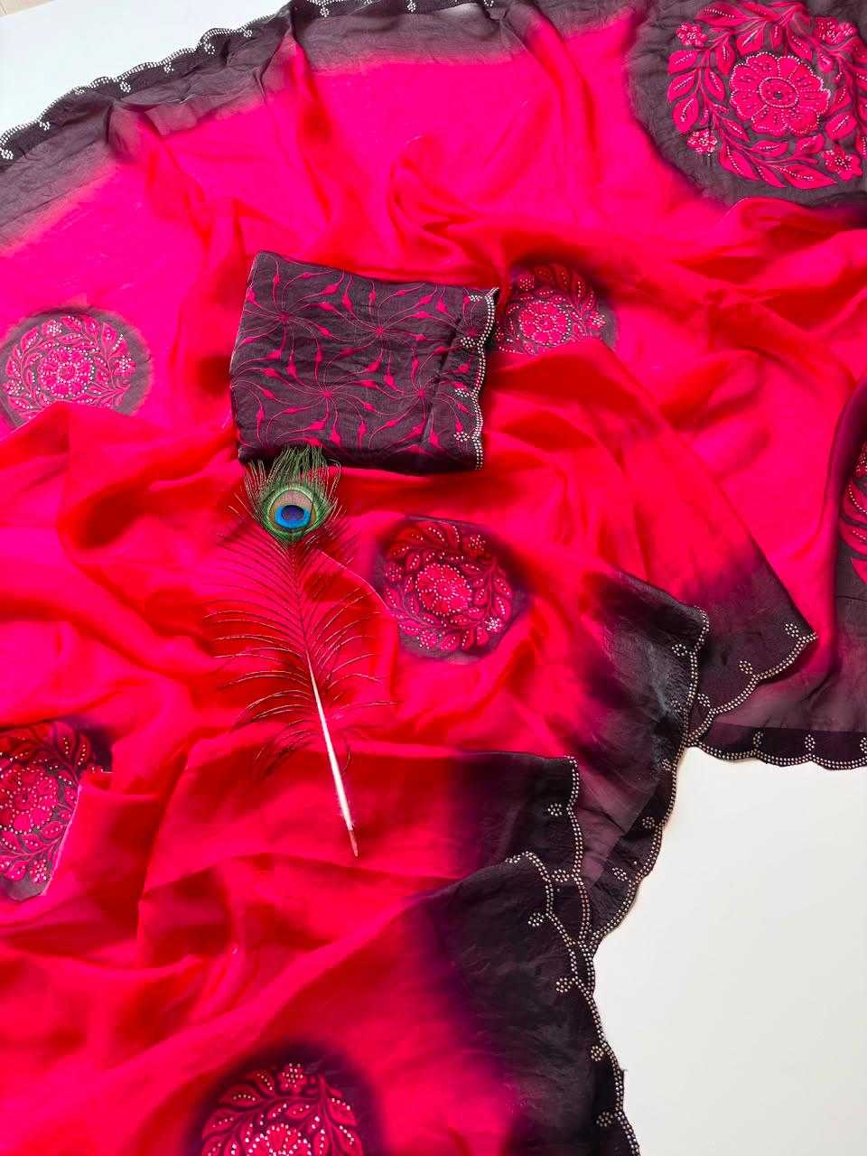 Satin Printed Saree