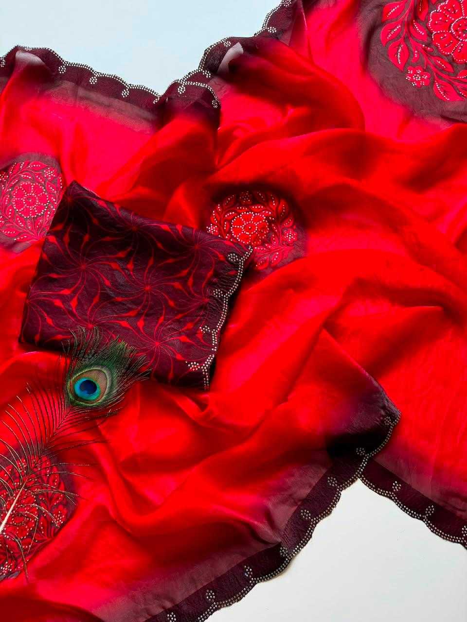 Satin Printed Saree