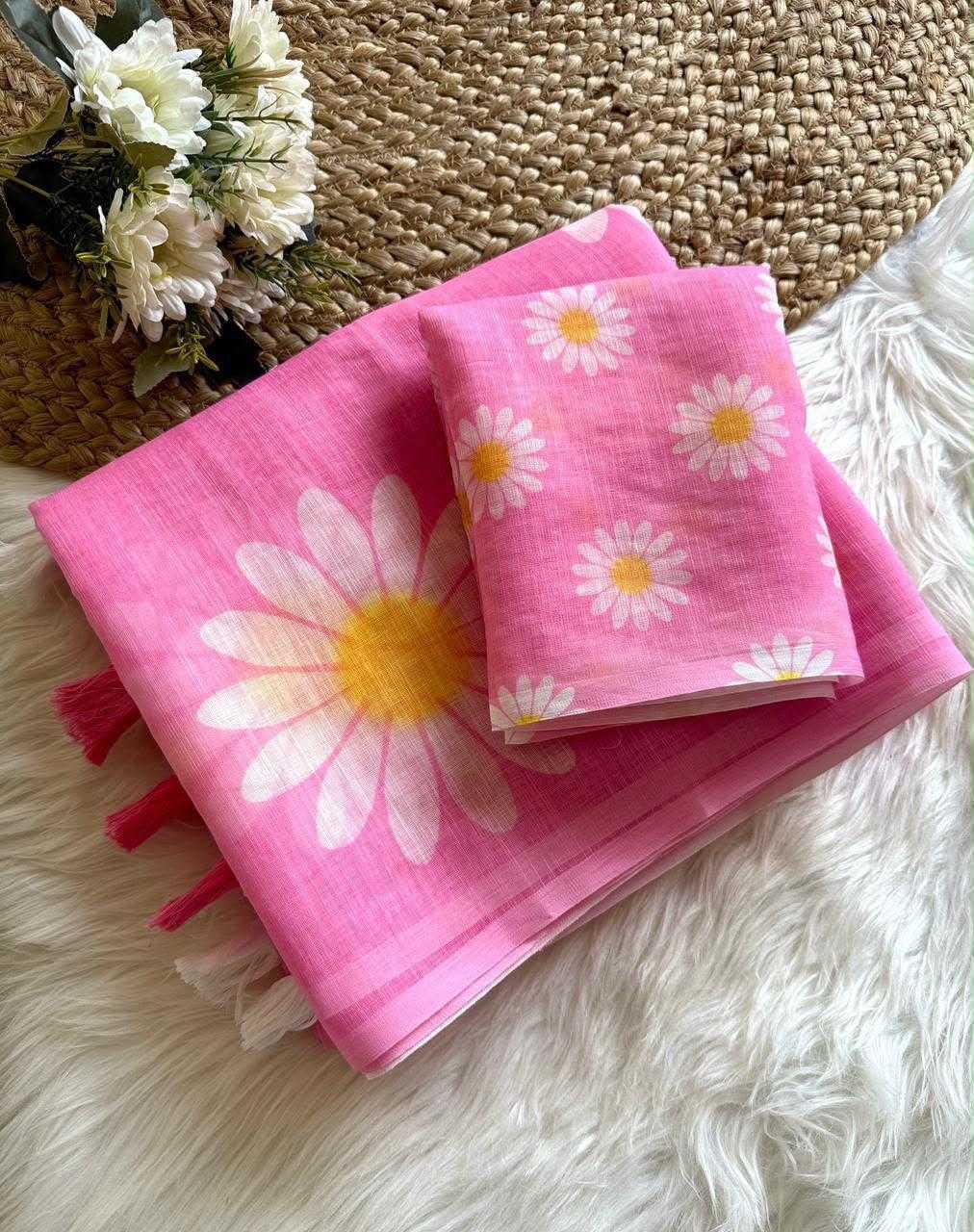Linen Fancy Saree