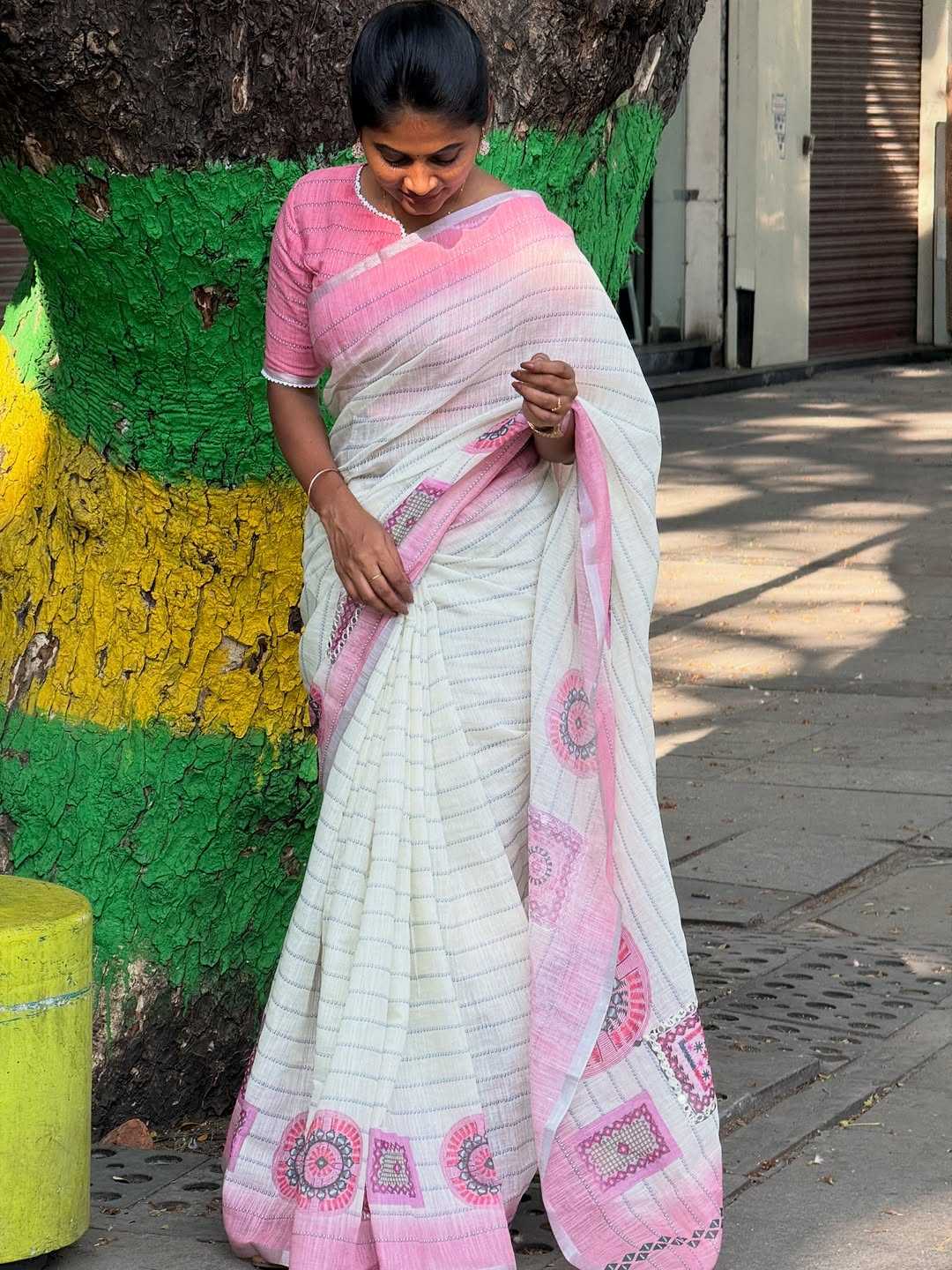 Linen Party Wear Saree