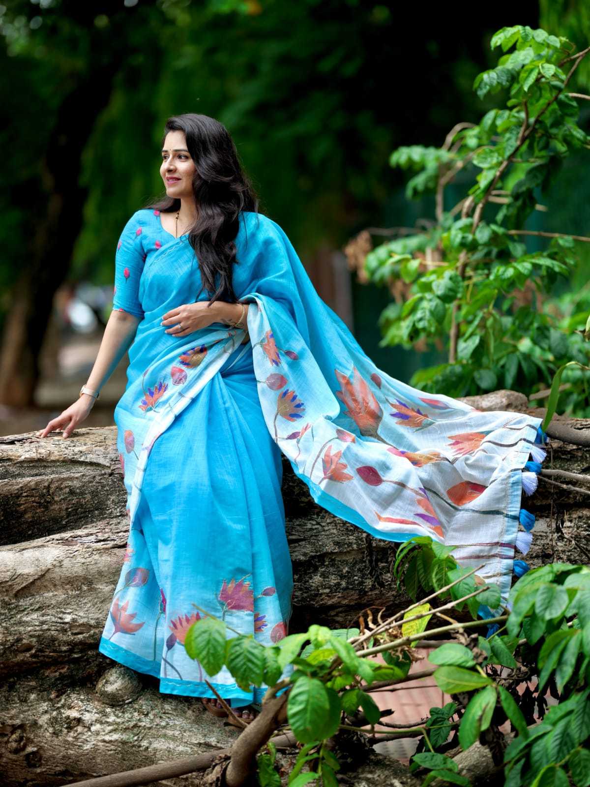 Amoli Linen Designer Saree