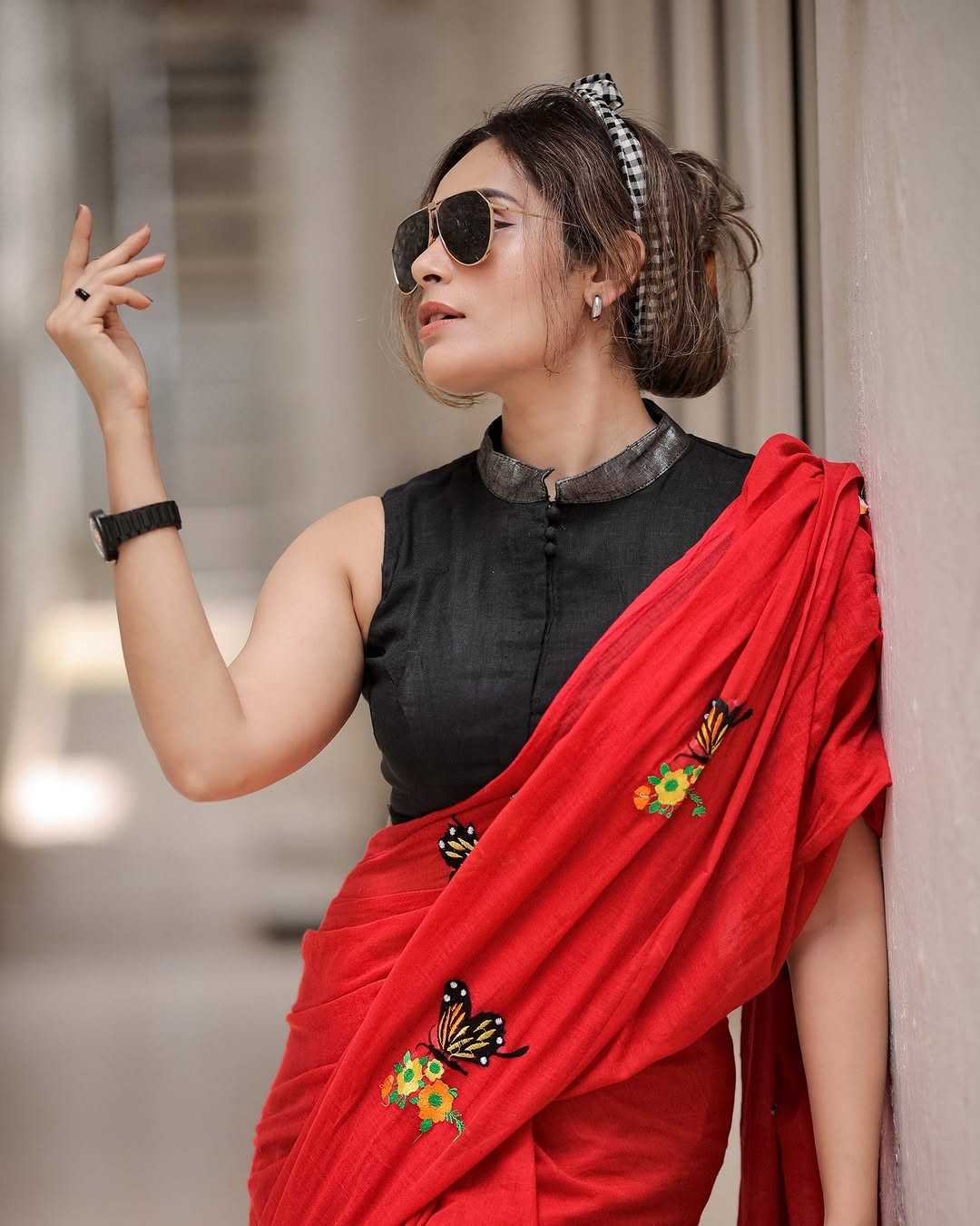 Chanderi Cotton Work Saree