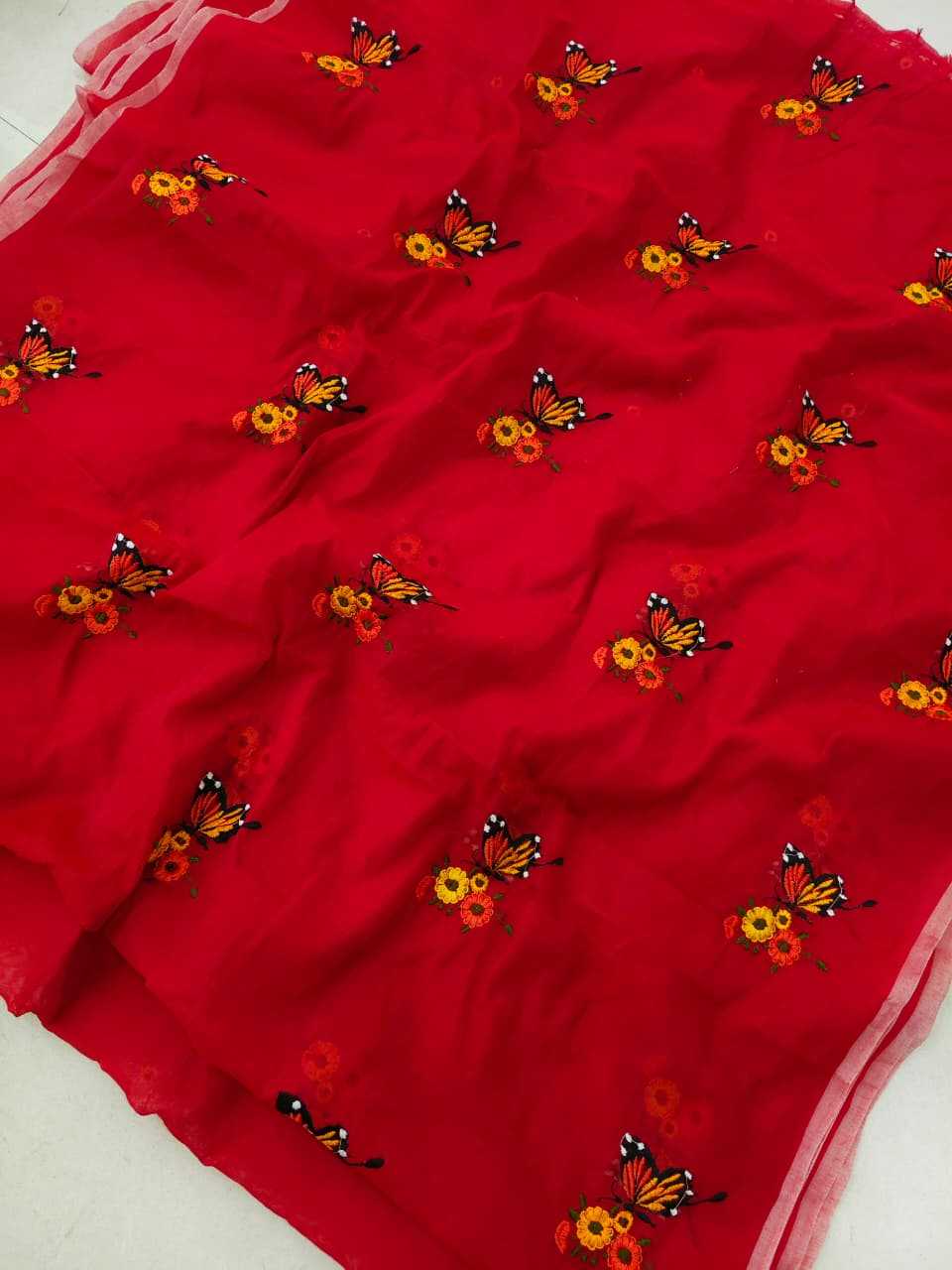 Cotton Cambric Designer Saree