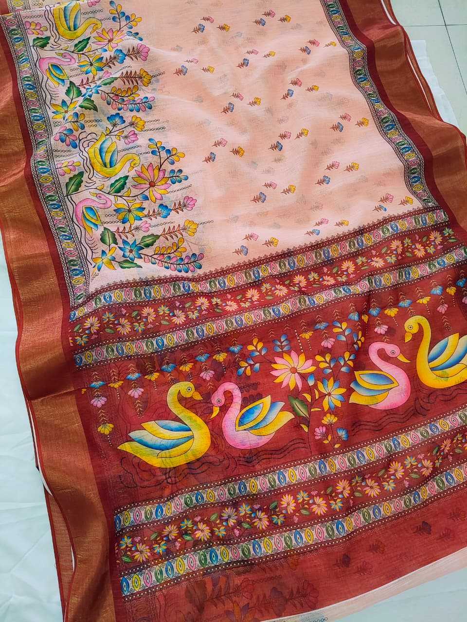Linen Printed Saree