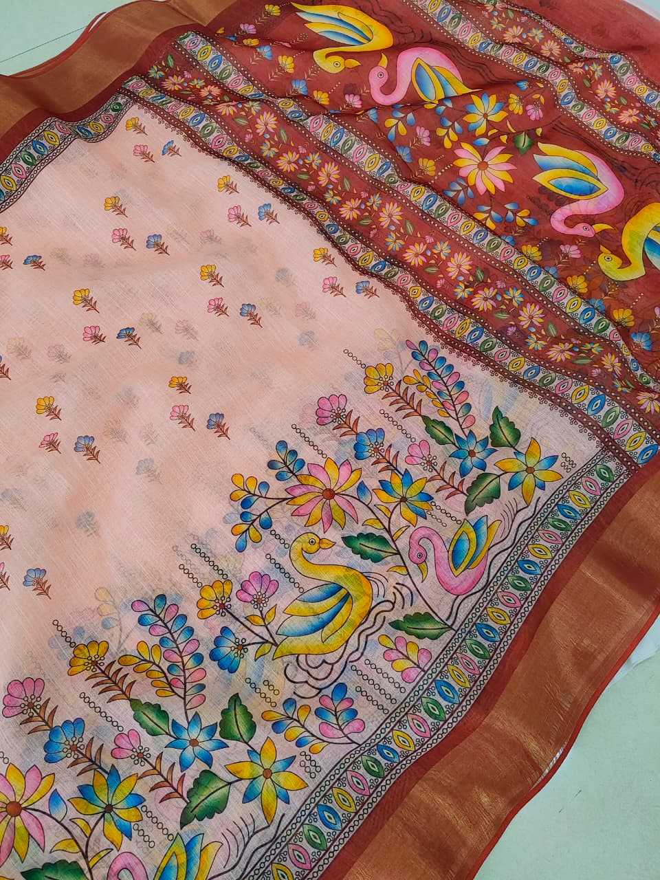 Linen Printed Saree