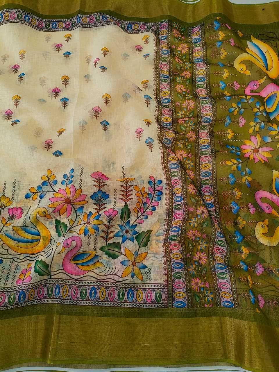 Linen Printed Saree