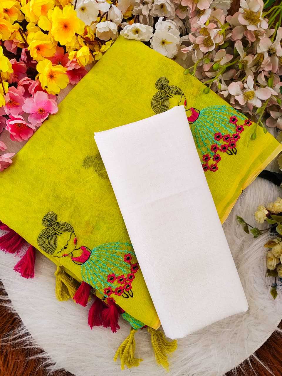Linen Designer Saree