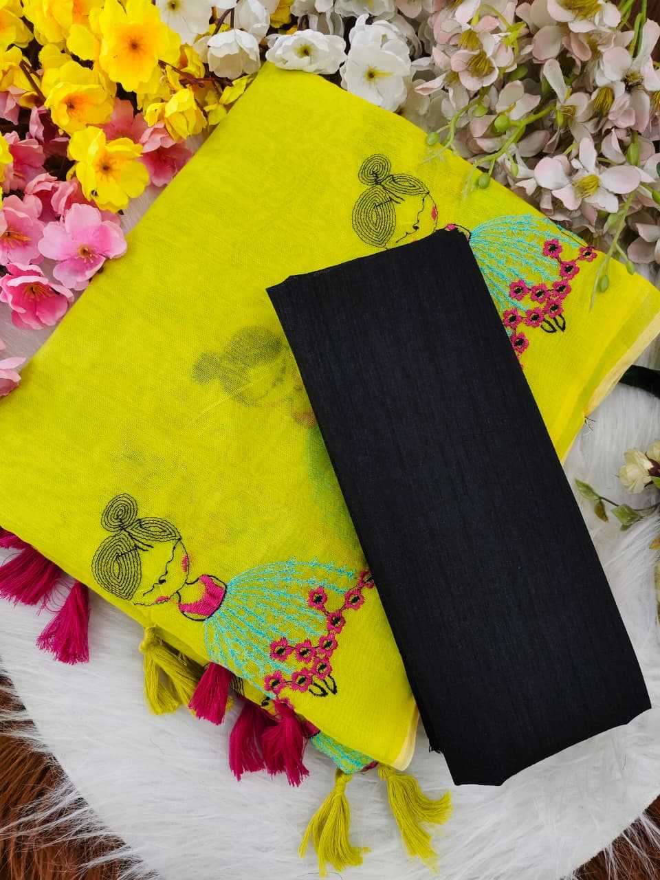 Linen Designer Saree