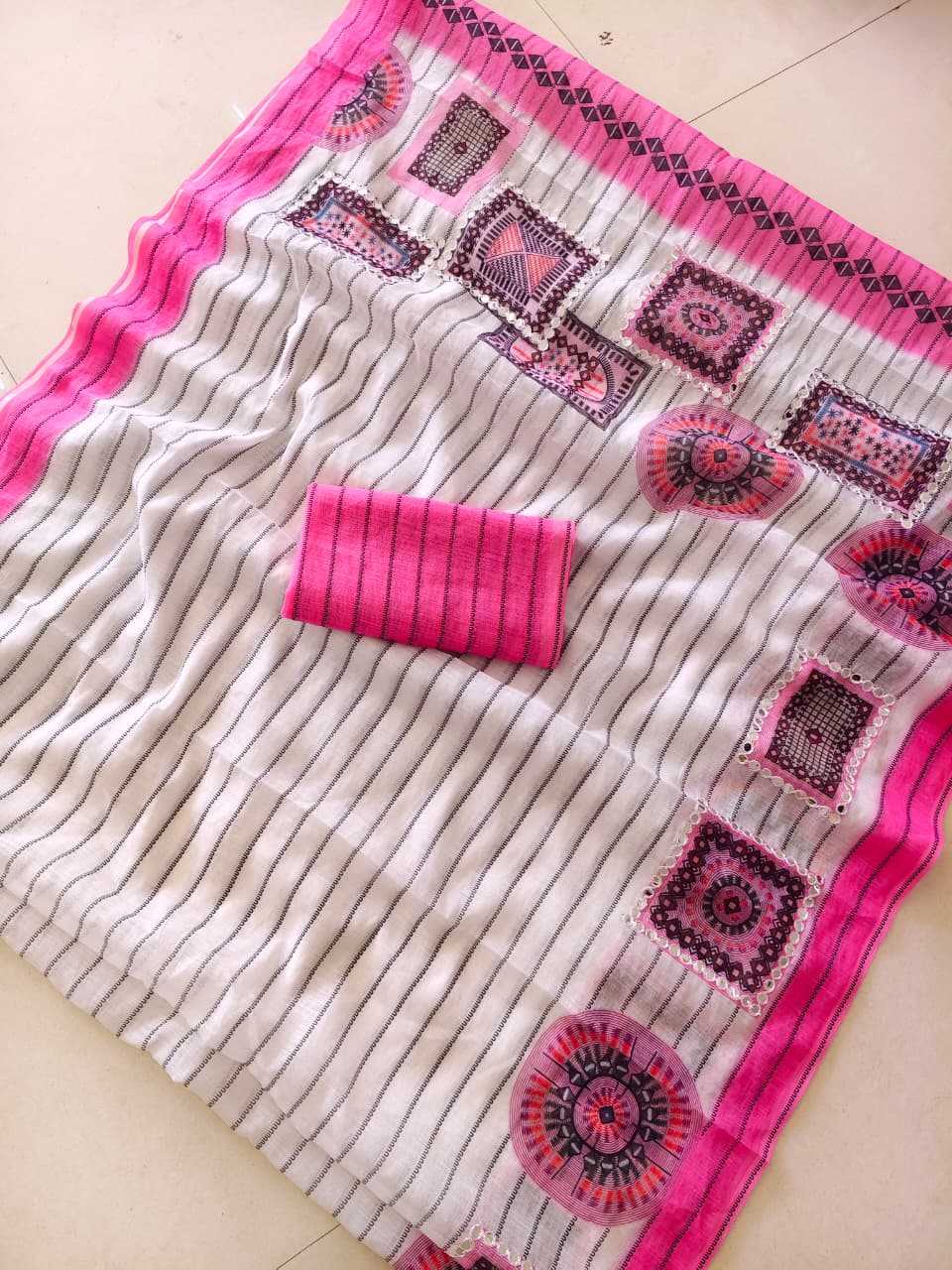 Linen Designer Saree