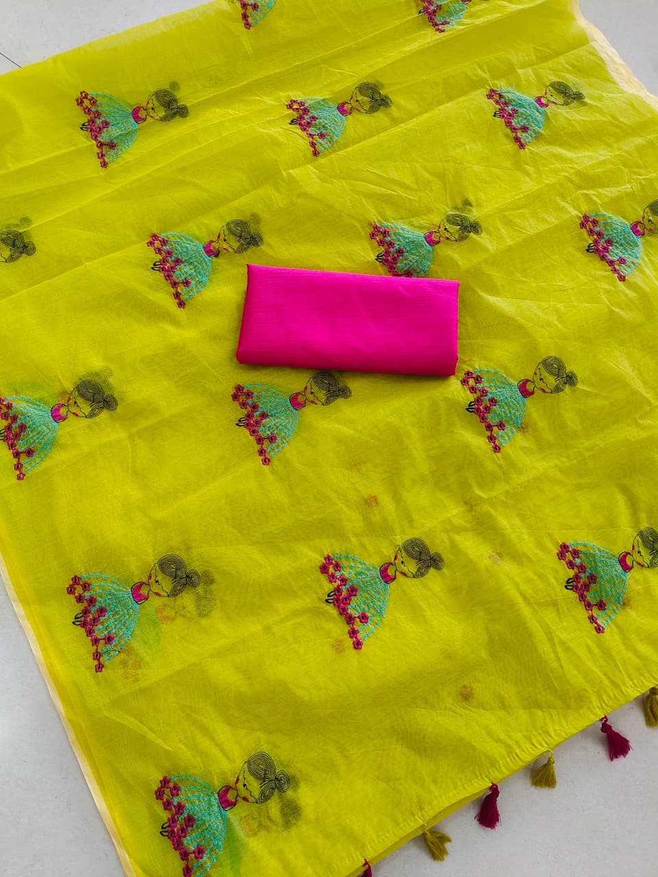 Doll Chanderi Cotton Ready To Wear Saree