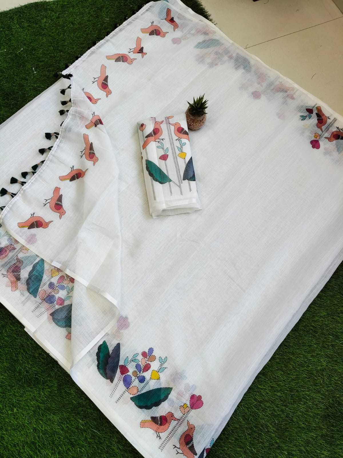 Linen Designer Saree