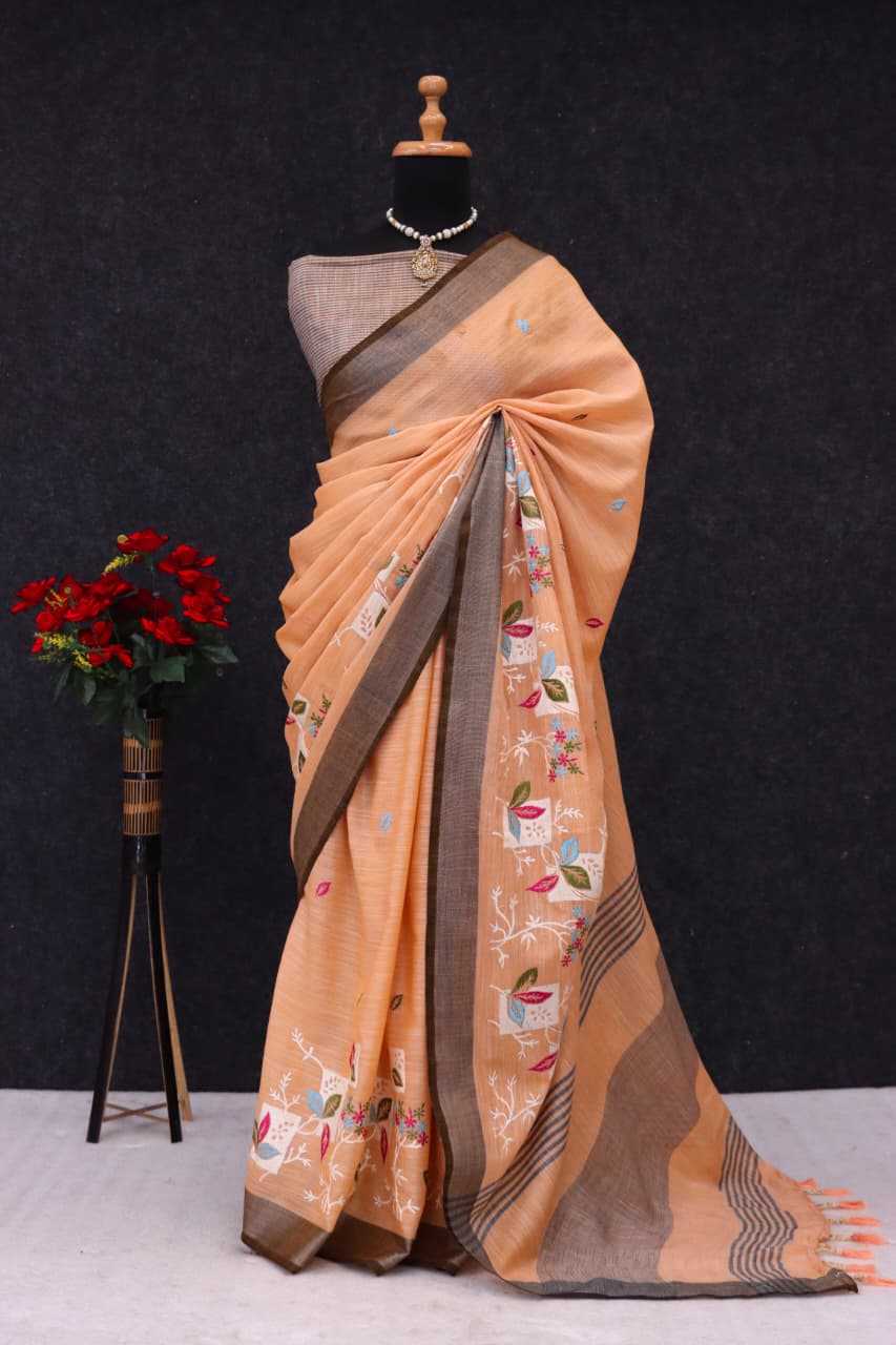 Linen Designer Saree