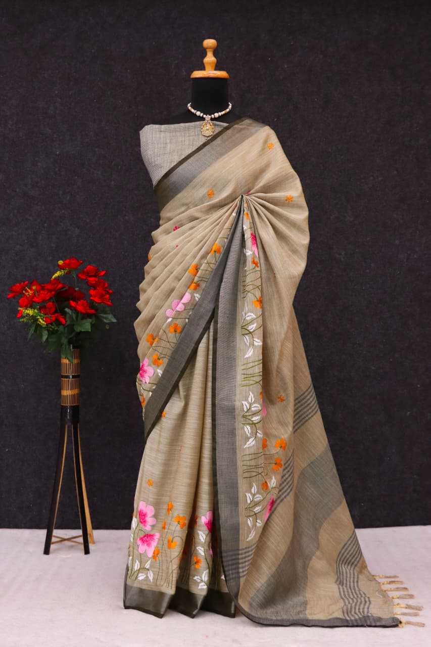 Linen Designer Saree