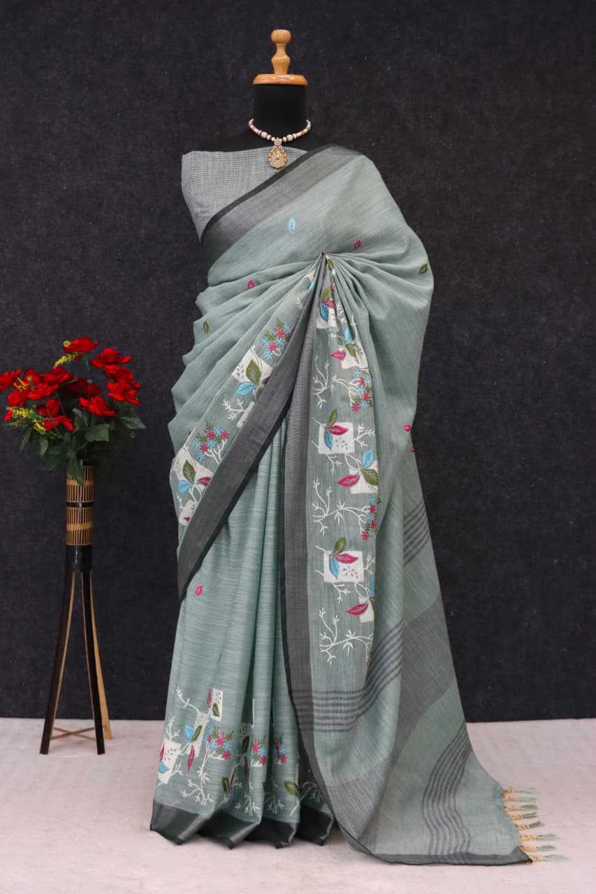 Linen Designer Saree