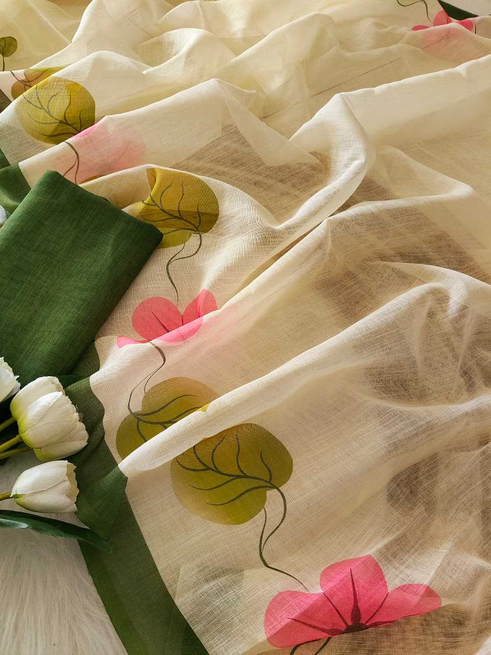 Linen Designer Saree