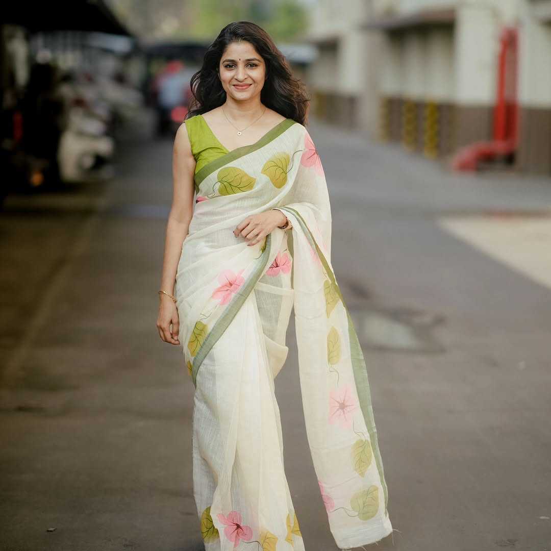 Linen Designer Saree