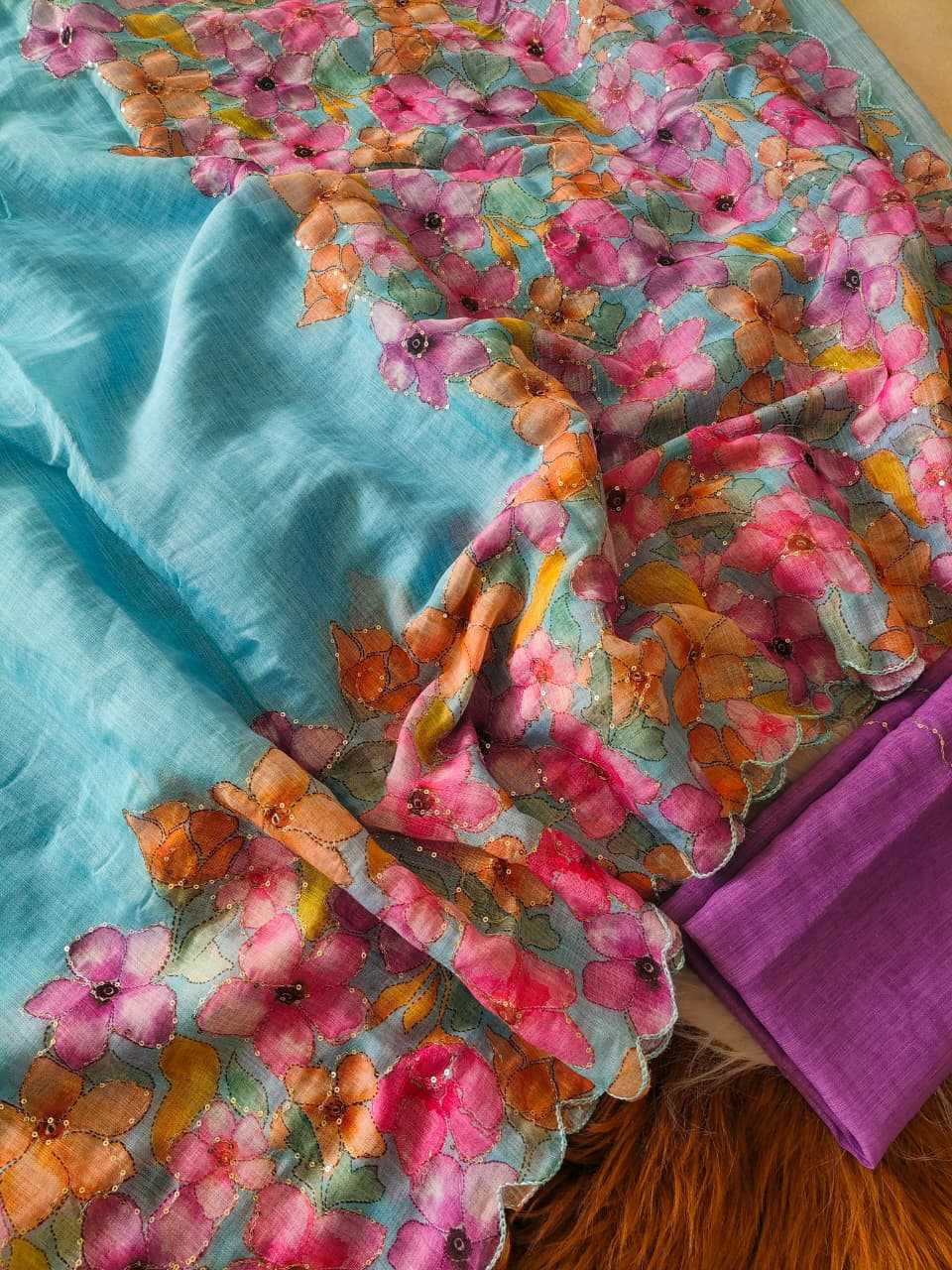 Linen Designer Saree